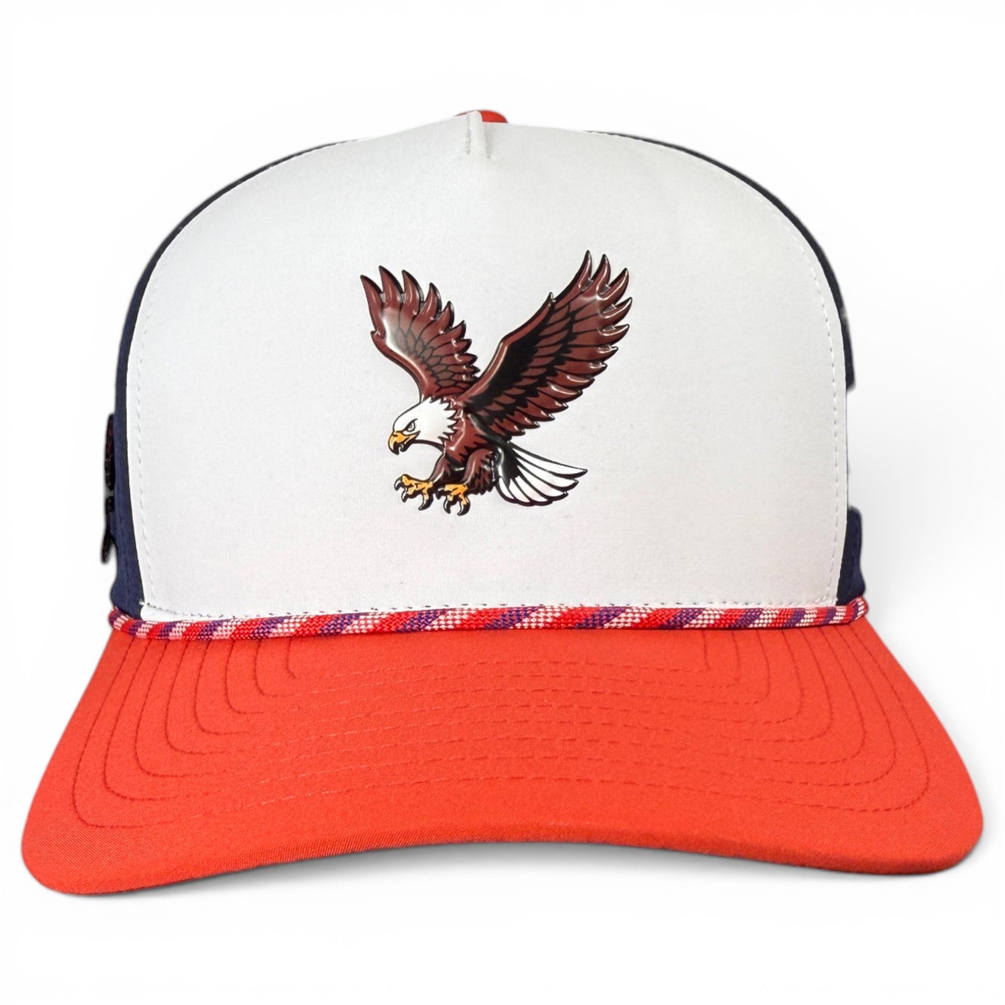 Freedom Flight Golf Hat | Snapback with Magnetic Marker Holder | USA Eagle Red White Blue