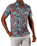 Tiger Shatter Teal Polo