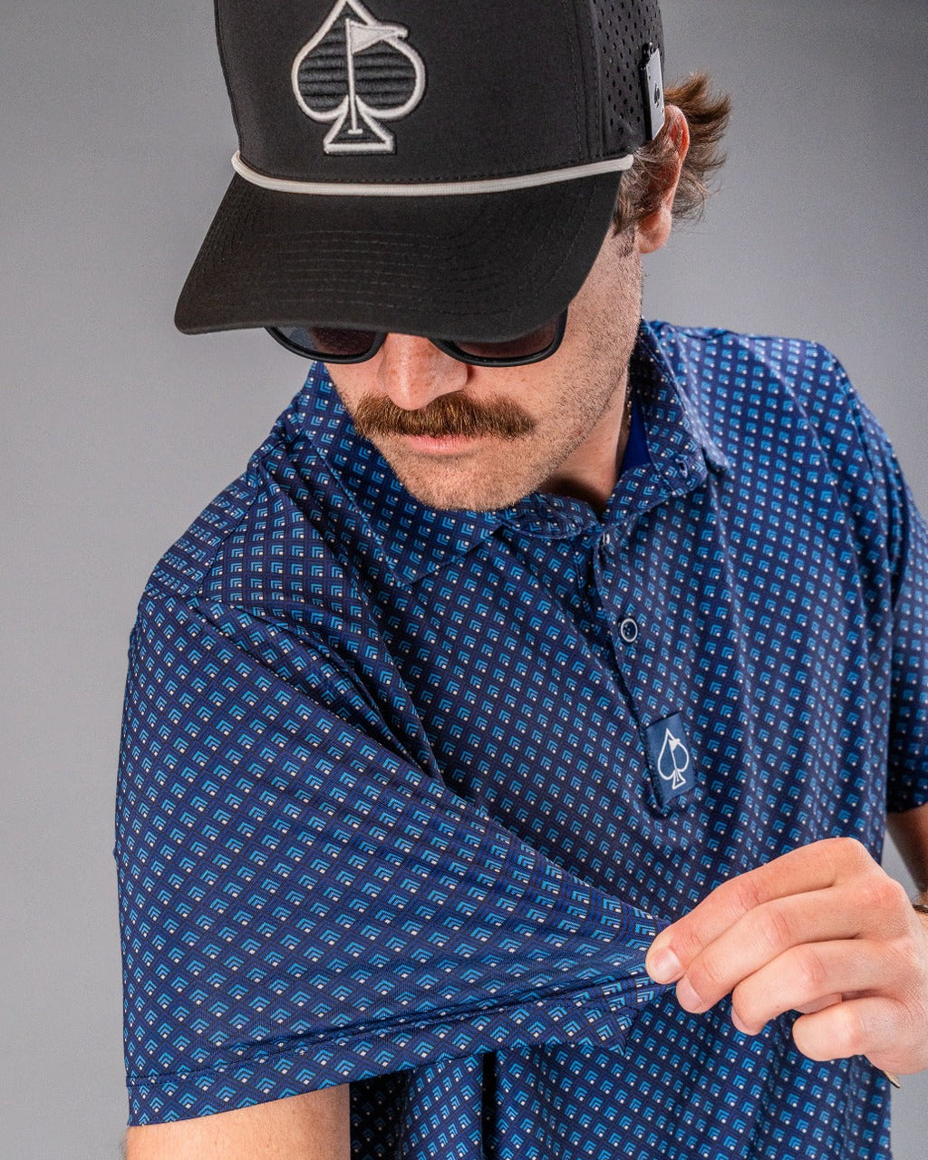 Blue Geo Polo