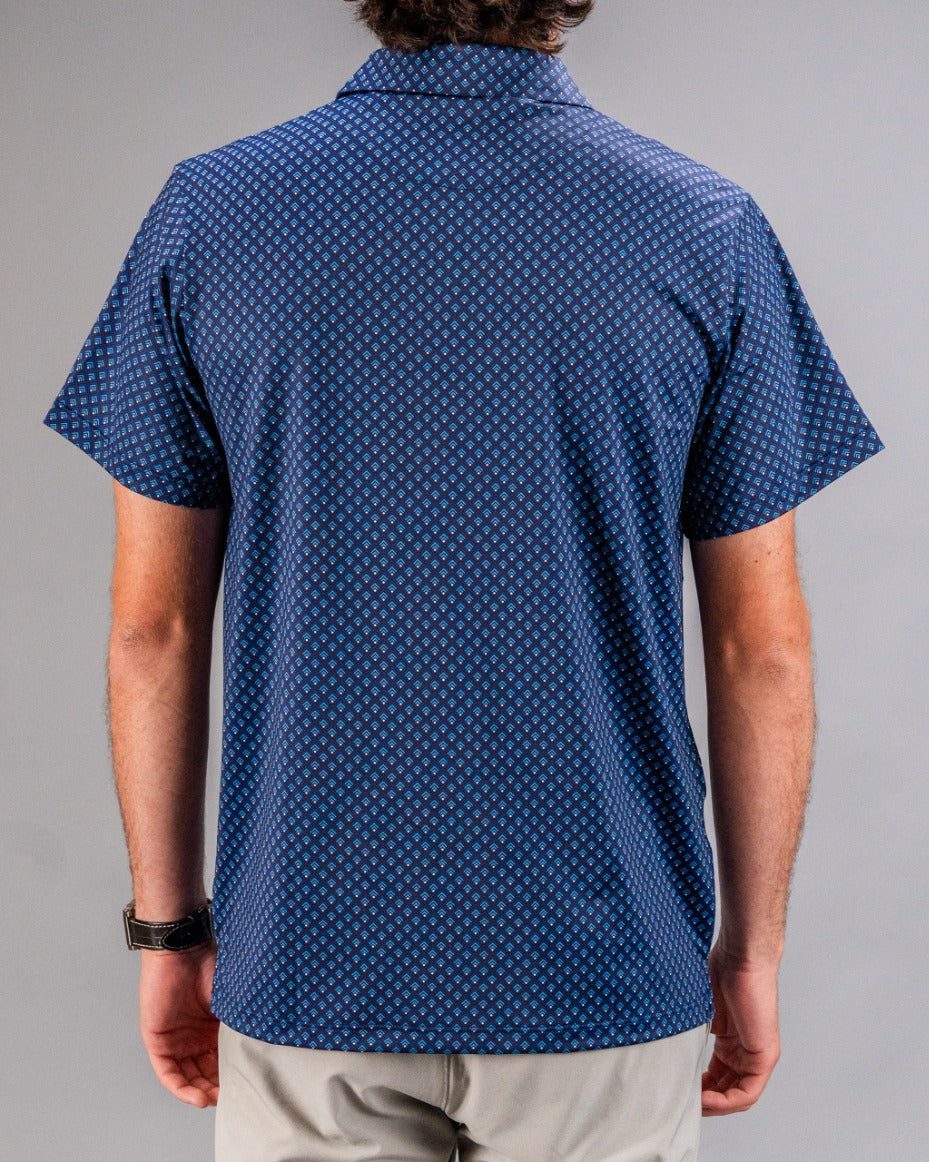 Blue Geo Polo