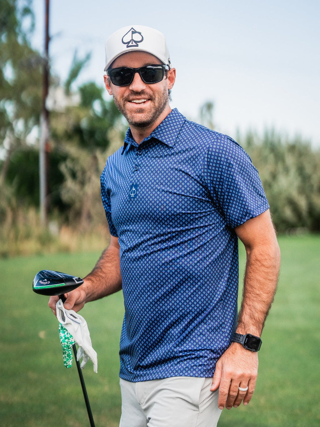 Blue Geo Polo