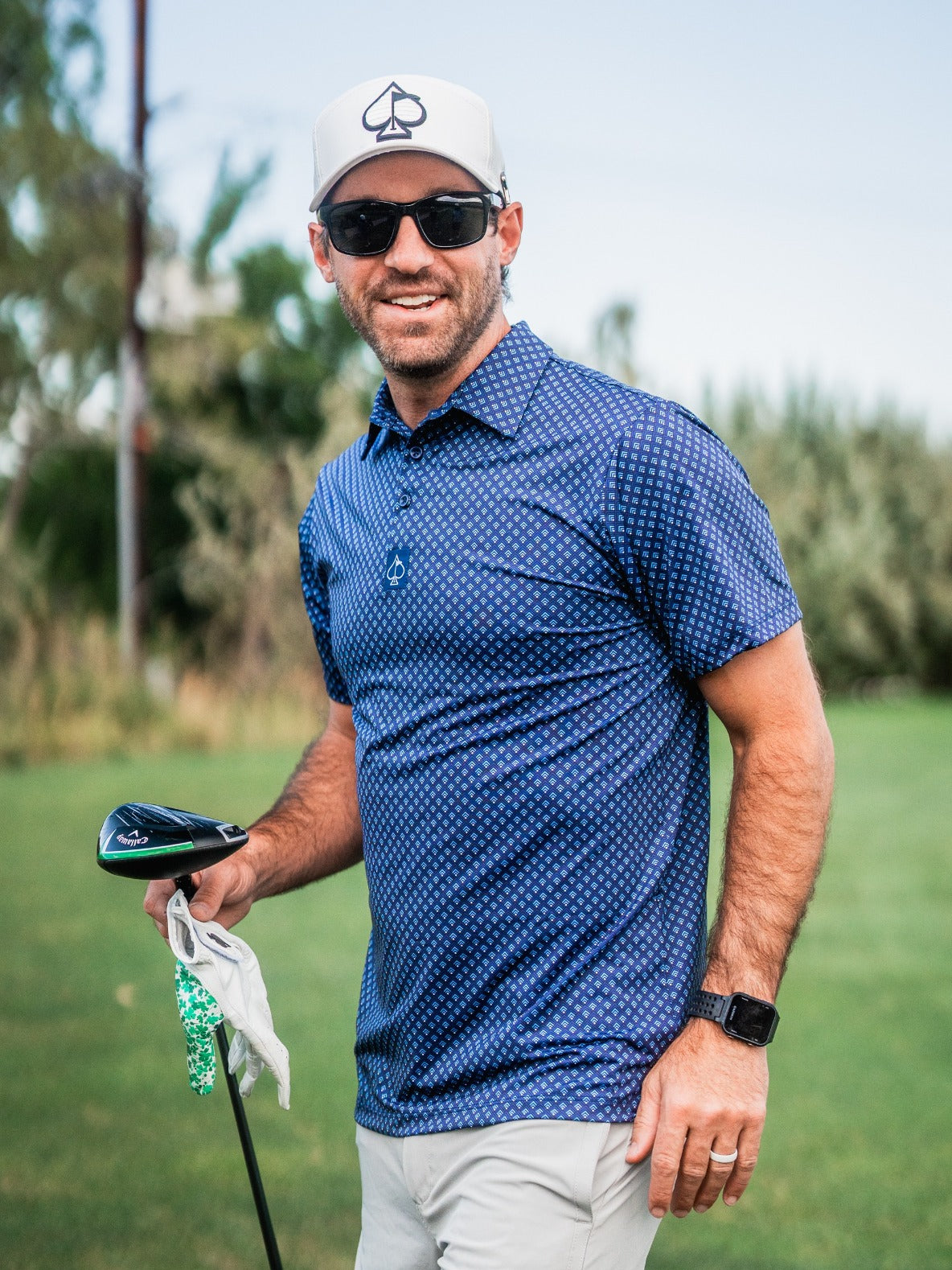 Blue Geo Polo